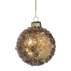 Xenos Kerstbal shiny - goudkleurig- Kerstballen