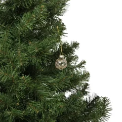 Xenos Kerstbal stip/streep - goudkleurig- Kerstballen