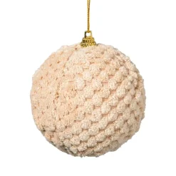 Xenos Kerstbal stof - beige- Kerstballen