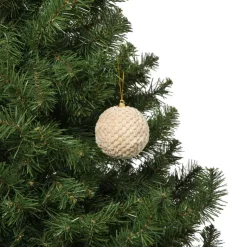 Xenos Kerstbal stof - beige- Kerstballen