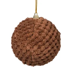 Xenos Kerstbal stof - bruin- Kerstballen