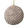 Xenos Kerstbal stof - grijs- Kerstballen