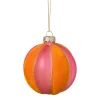 Xenos Kerstbal twist - roze/oranje- Kerstballen