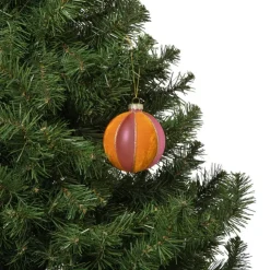 Xenos Kerstbal twist - roze/oranje- Kerstballen