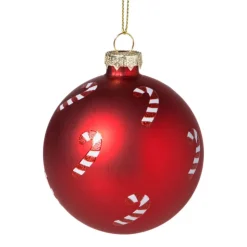 Xenos Kerstbal zuurstok - rood- Kerstballen