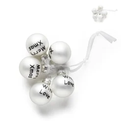 Xenos Kerstballetjes cadeauhangers - diverse soorten - 5xø2.5 cm- Kerst Inpakken|Kerstballen
