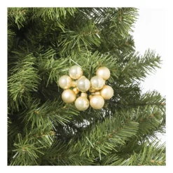 Xenos Kerstballetjes op draad - goudkleurig - diverse varianten - ø2 cm- Kerstballen