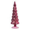 Xenos Kerstboom beeldje groot - rood - ø8x30 cm- Kleine Kerstbomen|Kerstfiguren