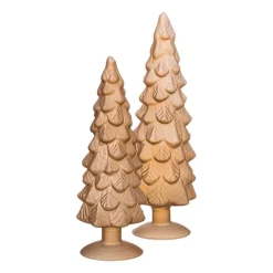 Xenos Kerstboom beeldje groot - goud - ø8x30 cm- Kleine Kerstbomen|Kerstfiguren