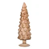 Xenos Kerstboom beeldje groot - bruin - ø8x30 cm- Kleine Kerstbomen|Kerstfiguren
