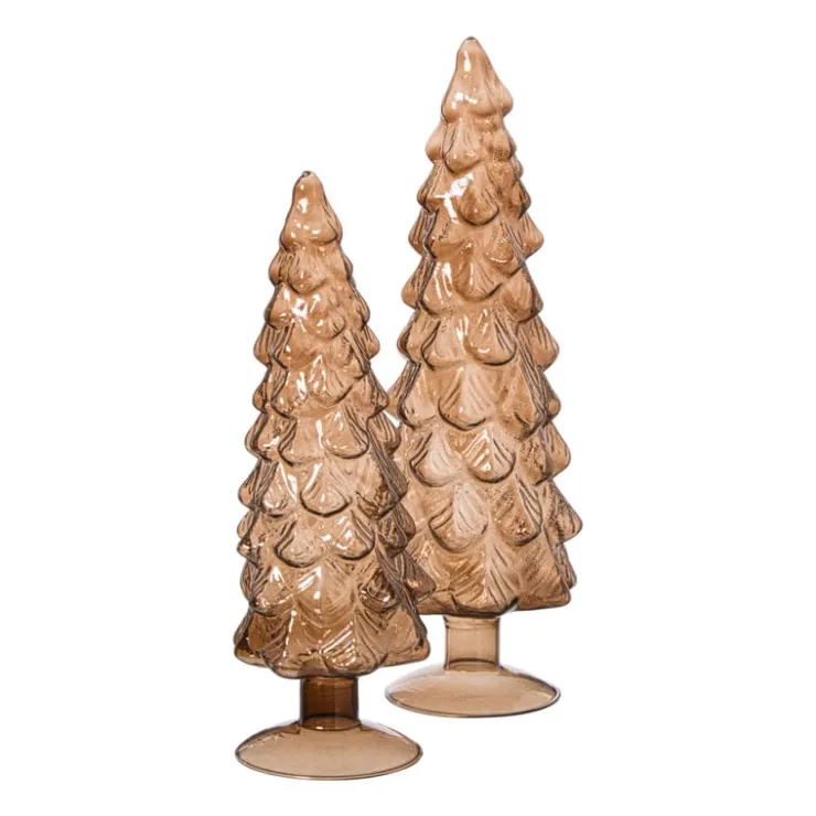 Xenos Kerstboom beeldje groot - bruin - ø8x30 cm- Kleine Kerstbomen|Kerstfiguren