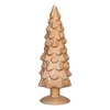 Xenos Kerstboom beeldje klein - goud - ø8x24.5 cm- Kleine Kerstbomen|Kerstfiguren