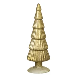 Xenos Kerstboom beeldje klein - olijfgroen - ø8x24.5 cm- Kleine Kerstbomen|Kerstfiguren