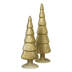 Xenos Kerstboom beeldje klein - olijfgroen - ø8x24.5 cm- Kleine Kerstbomen|Kerstfiguren