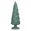 Xenos Kerstboom beeldje klein - groen - ø8x24.5 cm- Kleine Kerstbomen|Kerstfiguren