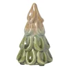 Xenos Kerstboom beeldje klein - beige/groen - ø7.5x12 cm- Kleine Kerstbomen|Kerstfiguren