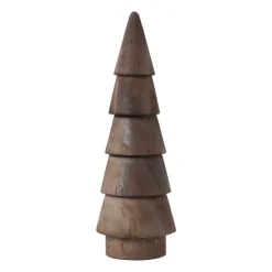 Xenos Kerstboom hout - bruin - ø5.3x15.5 cm- Kleine Kerstbomen