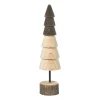 Xenos Kerstboom hout - bruin/donkerbruin - ø6x24 cm- Kerstcadeaus|Kerstfiguren