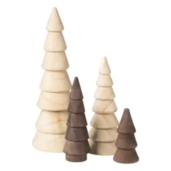 Xenos Kerstboom hout - naturel - ø7.7x17.5- Kleine Kerstbomen