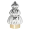 Xenos Kerstboom lamp - grijs - 13.5x13.5x20 cm- Kerstverlichting|Kleine Kerstbomen