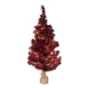Xenos Kerstboom LED - rood - 90 cm- Kleine Kerstbomen
