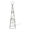 Xenos Kerstboom met LED lampjes - zwart/goudkleurig - 60 cm- Kerstverlichting