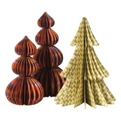 Xenos Kerstboom papier clashing colours - 26 cm- Kerstfiguren