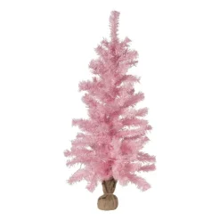 Xenos Kerstboom roze - LED - 90 cm- Kleine Kerstbomen