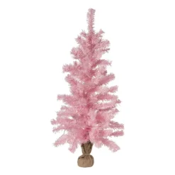 Xenos Kerstboom roze - LED - 90 cm- Kleine Kerstbomen