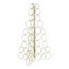 Xenos Kerstboom standaard - goudkleurig - 69x48x30 cm- Kleine Kerstbomen