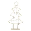 Xenos Kerstboom standaard met LED licht - goud - 68 cm- Kerstverlichting|Kleine Kerstbomen