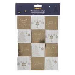Xenos Kerstcadeau tags - goud - set van 24- Kerst Inpakken