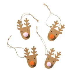 Xenos Kerstcadeau tags - rendier - set van 10- Kerst Inpakken