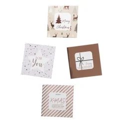 Xenos Kerstcadeau tags - roze - set van 24- Kerst Inpakken