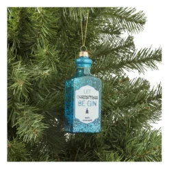 Xenos Kersthanger blauwe gin- Kersthangers|Kerstballen