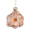 Xenos Kersthanger bloem - lichtbruin - 10.5x9.5x4 cm- Kersthangers|Kerstballen