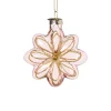 Xenos Kersthanger bloem - roze - 8.5x8x3.4 cm- Kersthangers|Kerstballen