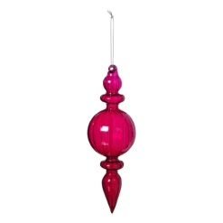 Xenos Kersthanger bolling - paars - ø7x22 cm- Kersthangers|Kerstballen