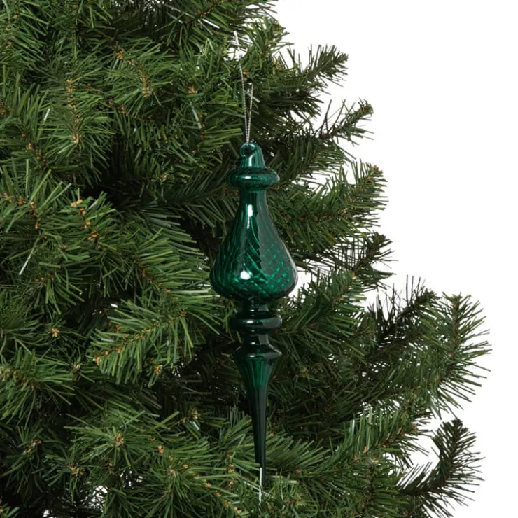Xenos Kersthanger bolling - paars - ø7x22 cm- Kersthangers|Kerstballen