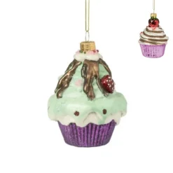 Xenos Kersthanger cupcake - diverse varianten - ø7x10 cm- Kersthangers|Kerstballen