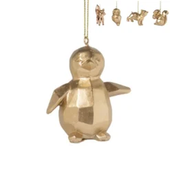 Xenos Kersthanger dier goud - diverse varianten - glas- Kersthangers|Kerstballen