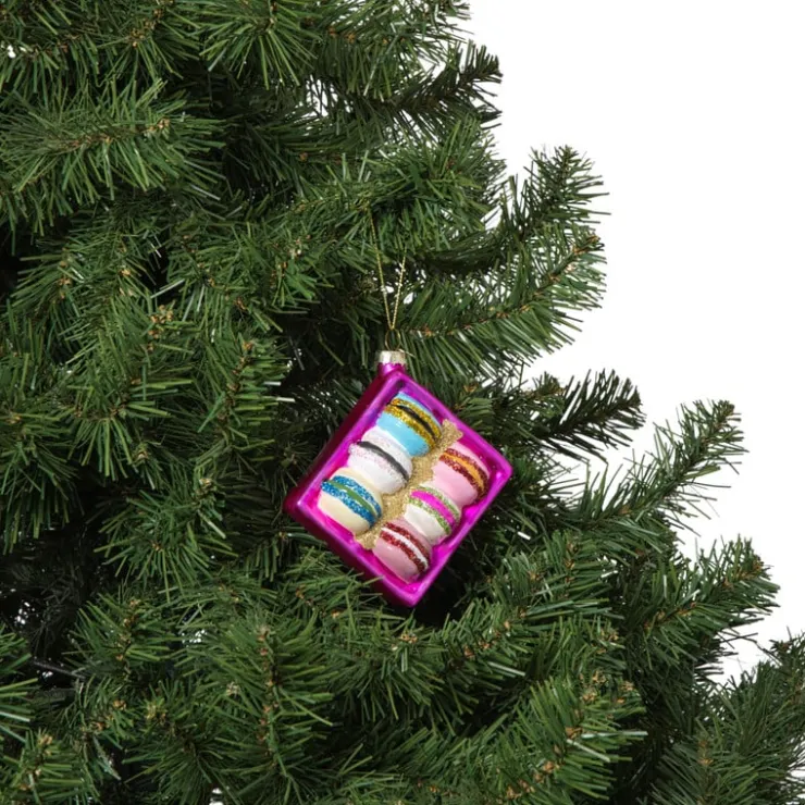 Xenos Kersthanger doosje macarons - multikleur - 3.6x11.5x7.8 cm- Kersthangers|Kerstballen