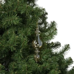 Xenos Kersthanger druppel - goudkleurig - ø5.8x18 cm- Kersthangers|Kerstballen