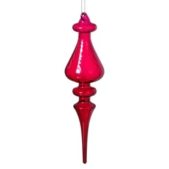 Xenos Kersthanger druppel - paars - ø6x23 cm- Kersthangers|Kerstballen