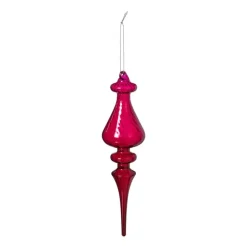 Xenos Kersthanger druppel - paars - ø6x23 cm- Kersthangers|Kerstballen
