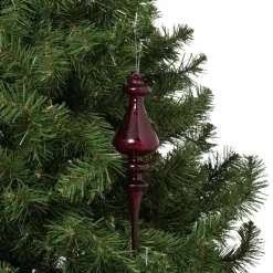 Xenos Kersthanger druppel - paars - ø6x23 cm- Kersthangers|Kerstballen