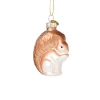 Xenos Kersthanger eekhoorn - bruin - 7.2x5.2x3 cm- Kersthangers|Kerstballen
