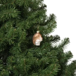 Xenos Kersthanger eekhoorn - bruin - 7.2x5.2x3 cm- Kersthangers|Kerstballen