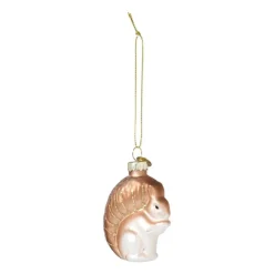 Xenos Kersthanger eekhoorn - bruin - 7.2x5.2x3 cm- Kersthangers|Kerstballen