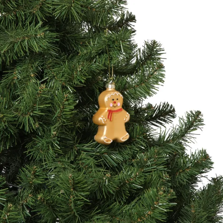 Xenos Kersthanger gingerbread - bruin - 9.7x6.4x1.8 cm- Kersthangers|Kerstballen